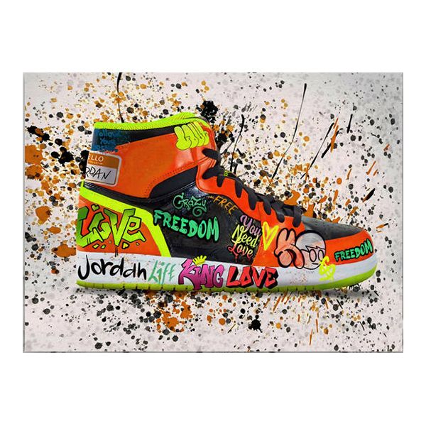Graffiti Basketball Shoes Orange image