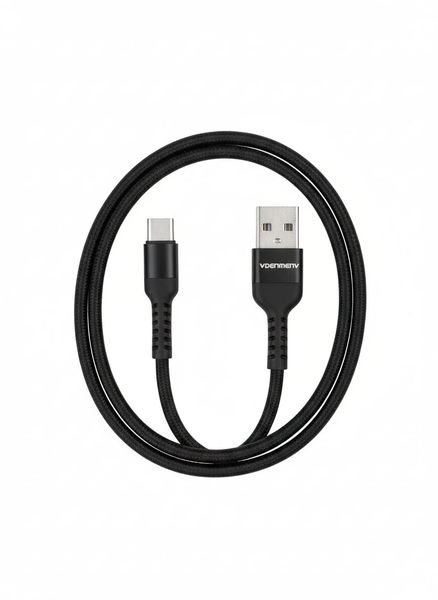 VDENMENV Weaving Design Fast Charging Data Cable USB to Type-C - 1m legnth