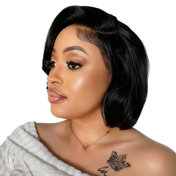 Deer 10In 13x4 Full Frontal Lace Wig -Brazilian Hair Glueless Short Bob