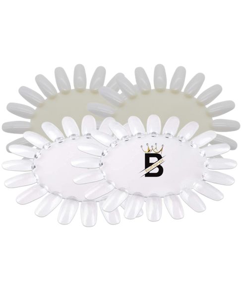 Oval Shaped Gel Nail Polish Colour Display Board (Natural&amp;Clear)