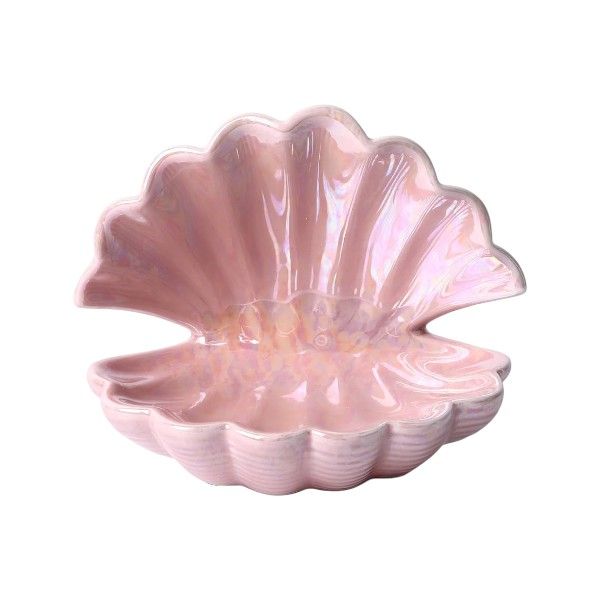 Ceramic Sea Shell Décor Jewellery Trinket - Pink