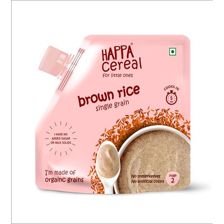 Happa Organic Brown Rice Cereal 200g Image