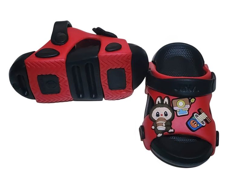 Red Kids Clogs