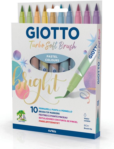 Giotto Turbo Soft Brush Tip Pens Pastel