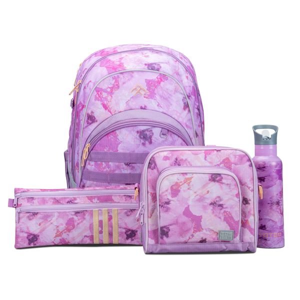 Totem 3 Piece Set Orthopaedic School Bag, Lunch Bag &amp; Pencil Case Meadow 2