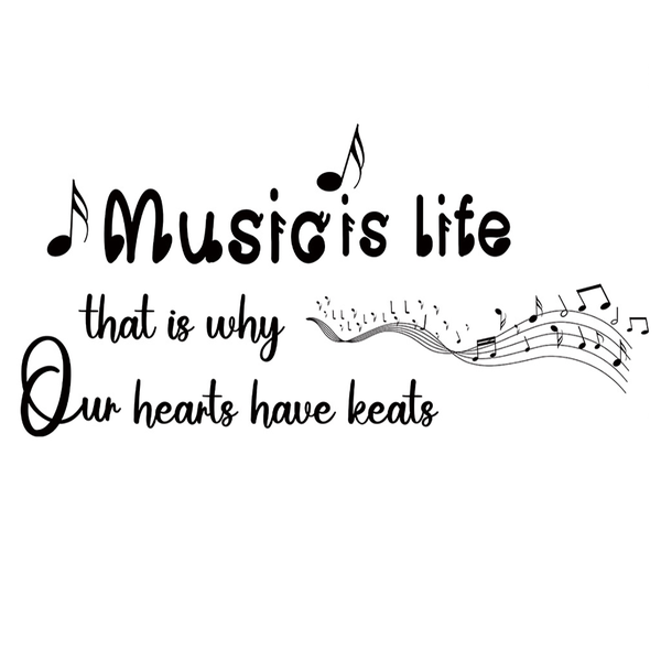 Music Wall Stickers With Inspirational And Motivational Saying And Murals