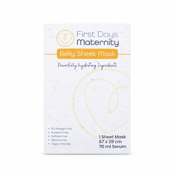 First Days Maternity Hydrating Pregnancy Bump Belly Sheet Mask Hyaluronic