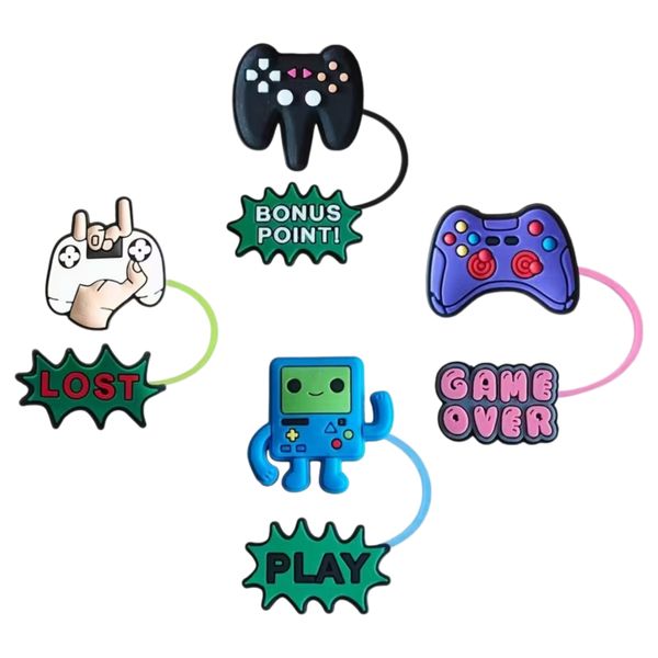 4PCS Gamer Straw Topper Charms for Stanley Cup &amp; Tumblers