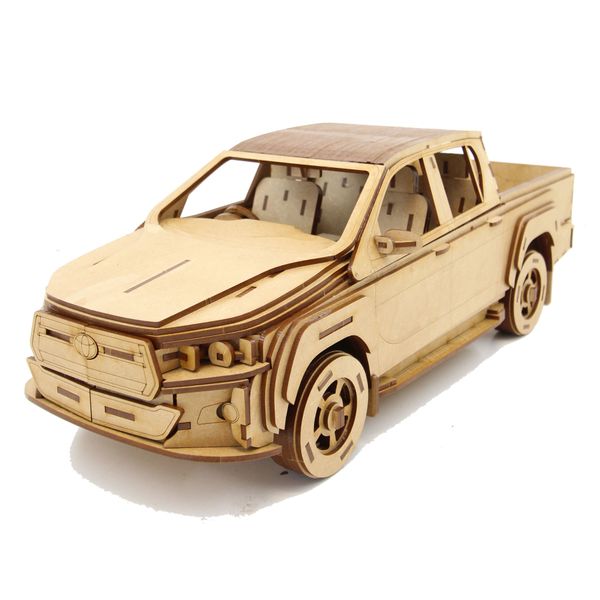 Wow We - 3D Wooden Model - 3D Puzzle - Vehicles Toyota Hilux Double Cab