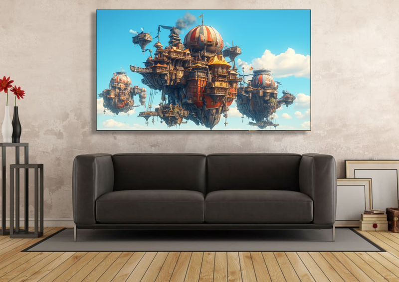 Canvas Wall Art - Sky Pirates Airship - IM0177