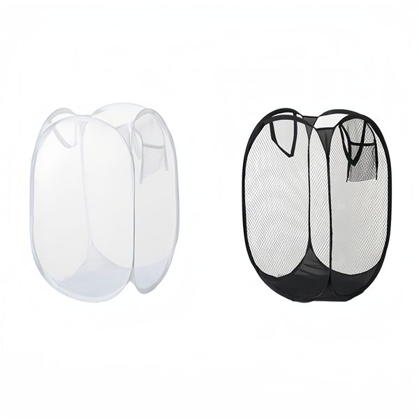 Pack of 2 pop-up laundry basket Foldable Laundry Basket Mesh Laundry Basket