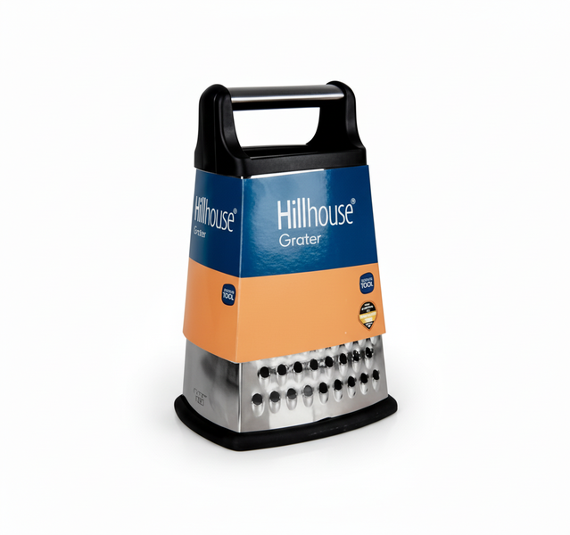 Hillhouse 4-Way Stainless Steel Grater with Comfortable Handle