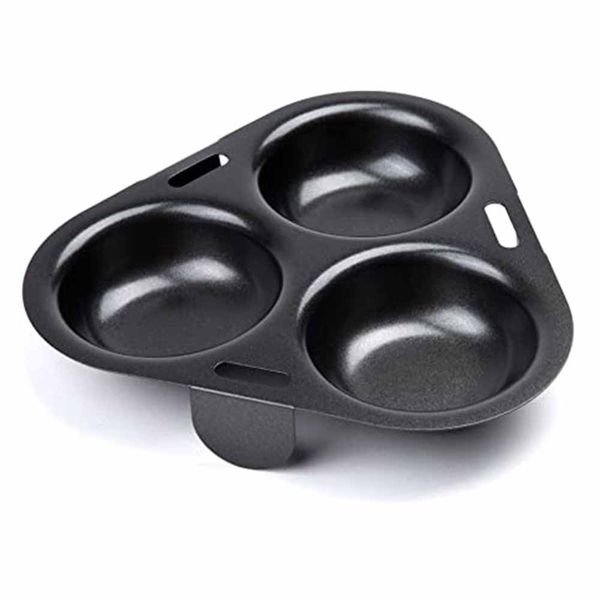 Non-Stick Triple Egg Poacher - Black