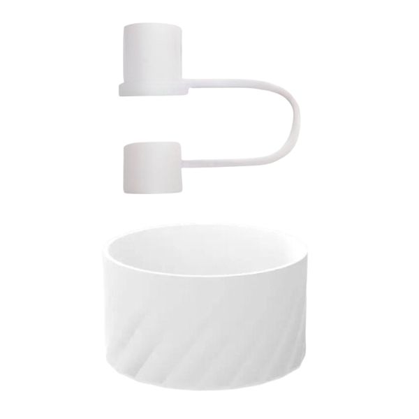 Kitchen Kult Tumbler Accessory Set - Protective Silicone Boot &amp; Straw Cover