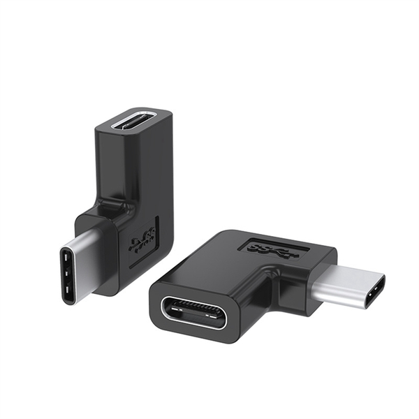 2Pcs 90 Degree Right Angle USB 3.1 Type C Male to Female Converter