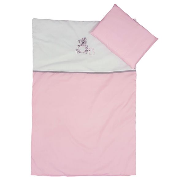 Cabbage Creek - Cot Linen Set of 3 - Grey &amp; Pink