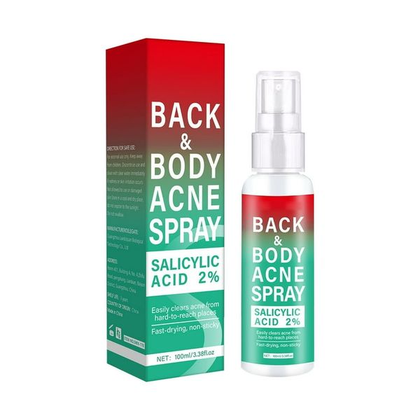 Acne Treatment Spray Salicylic Acid-2% Back&amp;Body Clears Acne Non-Sticky