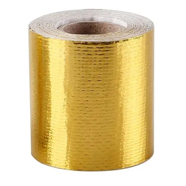 Automotive DIY Aluminum Foil Heat Insulation Wrapping Tape Roll (5CM X 5M)