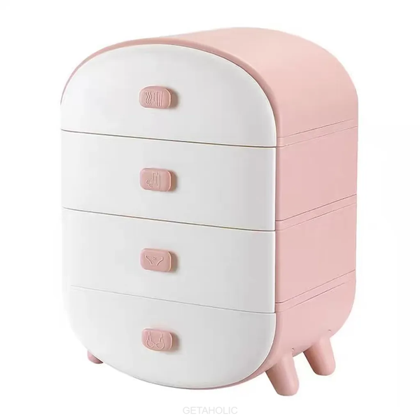 Ectia Plastic 4 Drawer Storage Box for Small Items 47cm x 34cm x 25cm