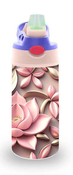 Pink Florals 12oz Double walled Stainless Steel Bottle