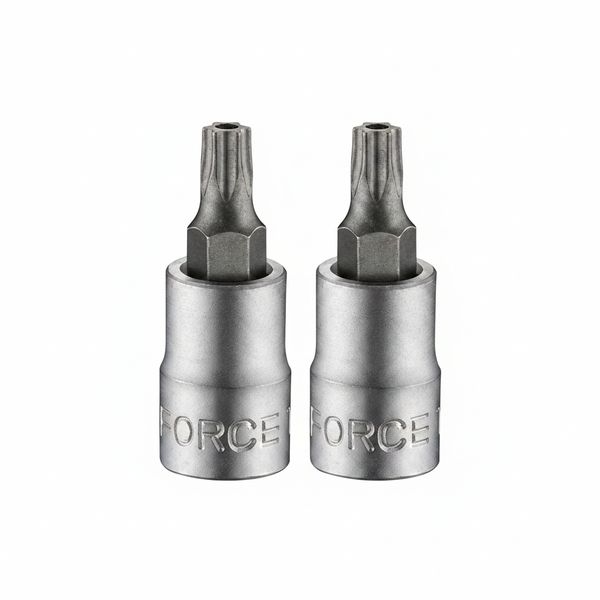 Force 1/4 Inch Torx Tamperproof Socket Bit T10H 32mm - 2 Pack