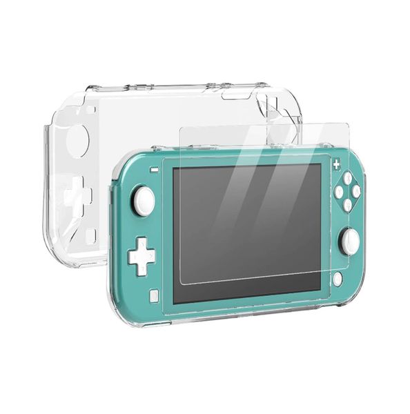 Clear Hard Case &amp; Screen Protector Compatible For Nintendo Switch Lite