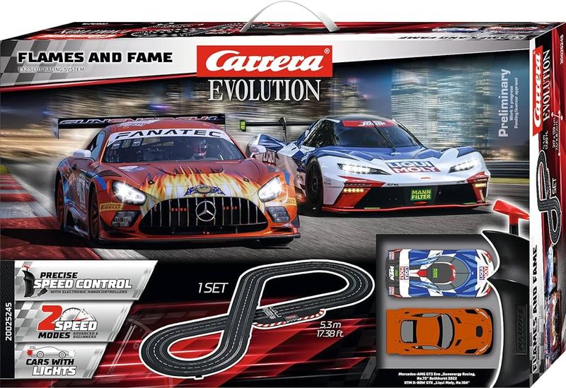 Carrera Evolution -25245 Flames and Fame Set-5.3Meters