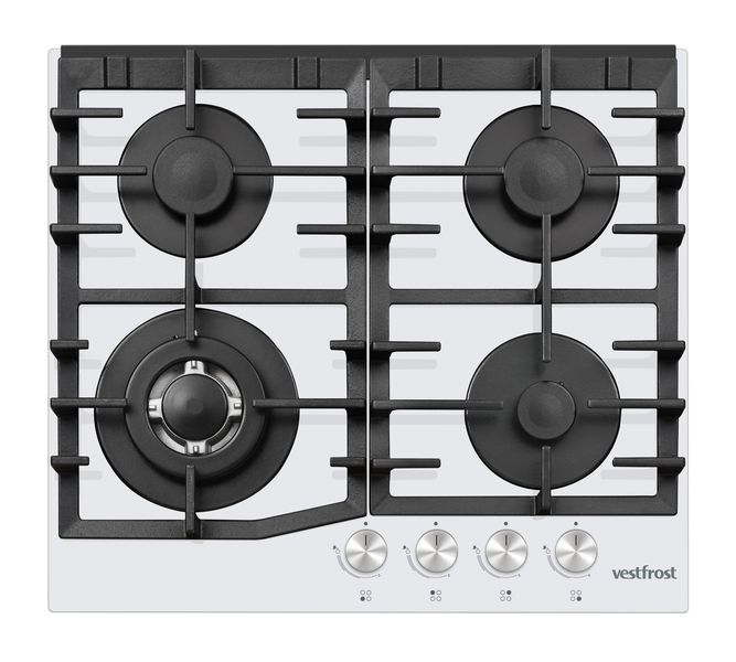 Vestfrost - 4 Burner White Gas Hob