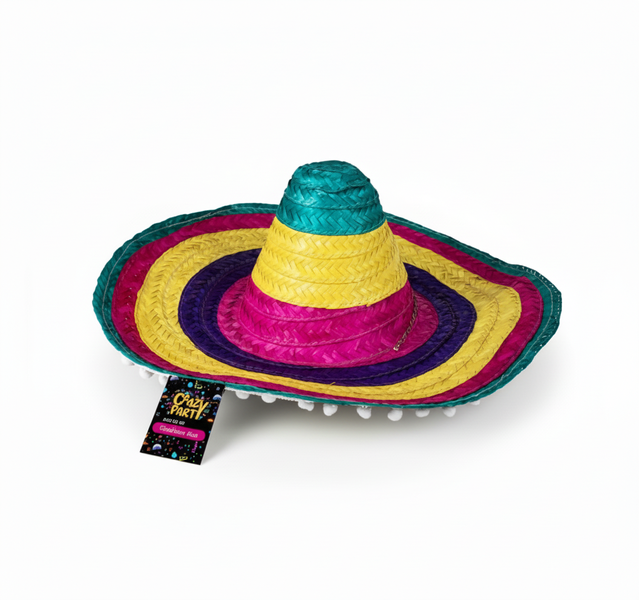 Crazy Party Mexican Sombrero Hat for Kids and Adults - Vibrant Colors