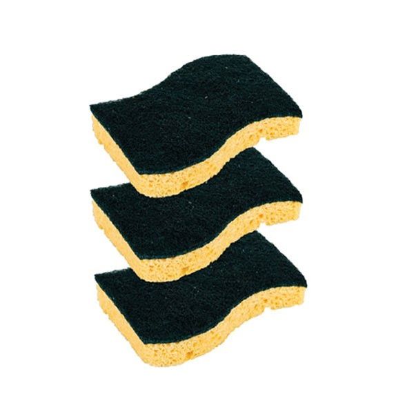 Bulk Pack x 6 Cellulose Scourer Foam Green Pad - 3pcs Per Pack