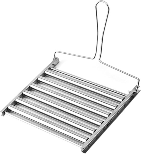ALANES Stainless Steel Hot Dog Grill Roller with Foldable Handle for BBQ
