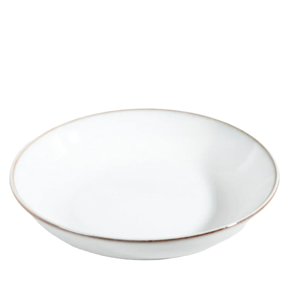 Light Grey Stoneware Shallow Bowl - Set Of 4
