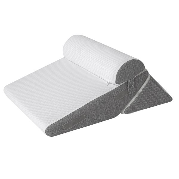 Iconix 3 Piece Adjustable Memory Foam Wedge Pillow with Headrest