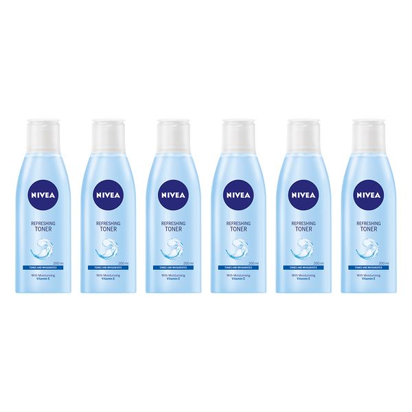 NIVEA Refreshing Toner with Moisturising Vitamin E, 6x200ml