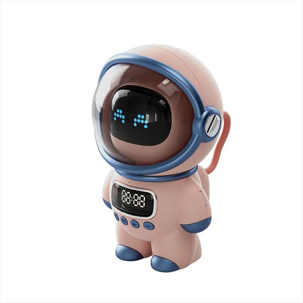 Smart Astronaut Bluetooth Speaker Portable Stereo Table Clock White