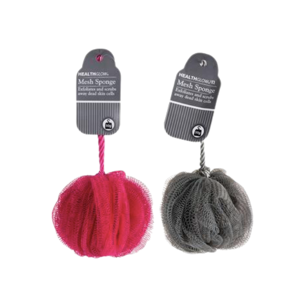 Healthglow Homeware- Assorted Bath Sponges Mesh 50g