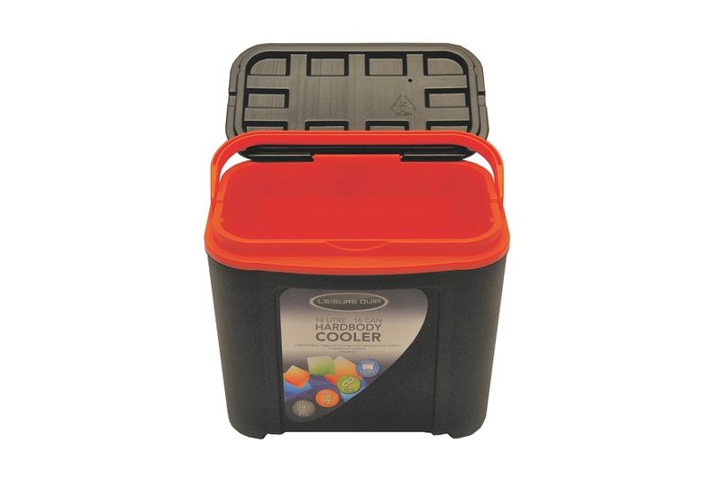 Leisure-Quip 10L Cooler Box - Black &amp; Orange