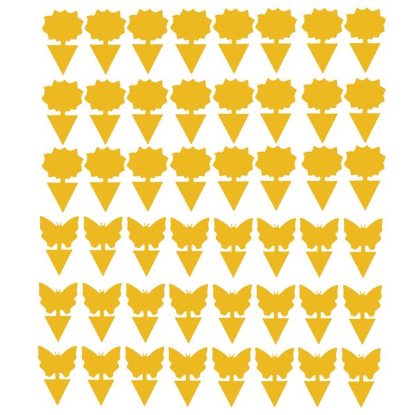 48 Pcs Sticky Traps for Fruit Fly Fungus Gnat Bug Outdoor Garden