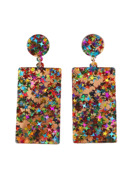 Stylish Acrylic Geo Drop Earrings