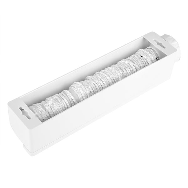 3.75m Wall-Mounted Retractable Laundry Clothesline Drying Rack - White