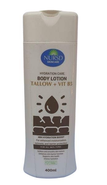 NURSD Organics Tallow Body Lotion - 400ml | For Dry &amp; Sensitive Skin