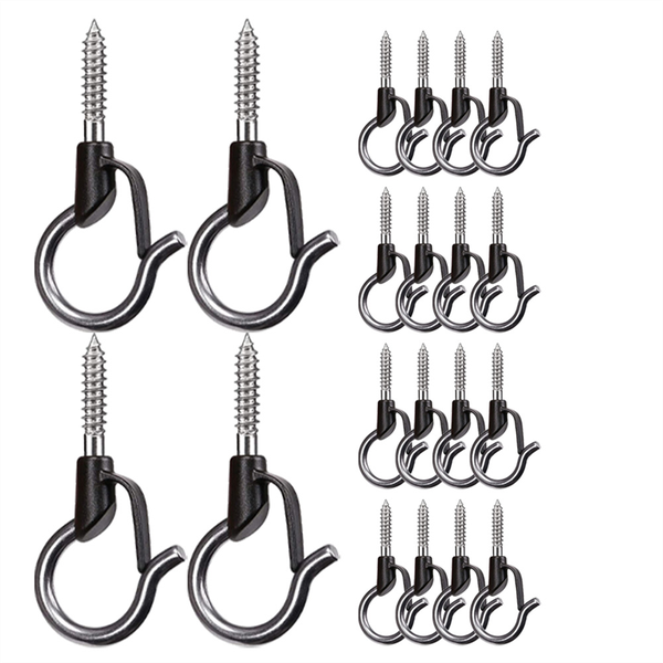 Q Hanger Hooks Heavy Duty Wall Ceiling Hooks with Safety Buckle - 20 Piece