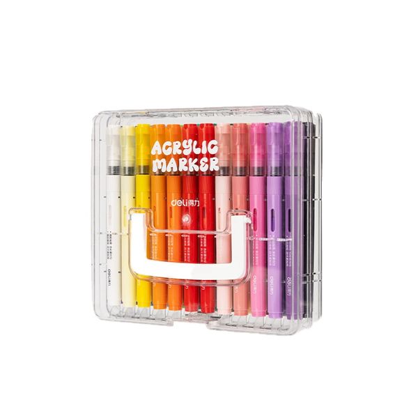 Deli Acrylic Marker 24 Colors with Drawer