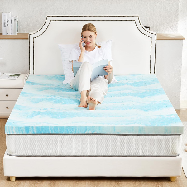 Single Gel Infused Memory Foam Mattress Topper E image