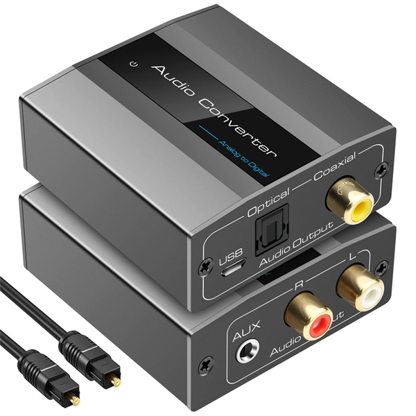 Analog To Digital Audio Converter Rca To Optical With Optical Cable