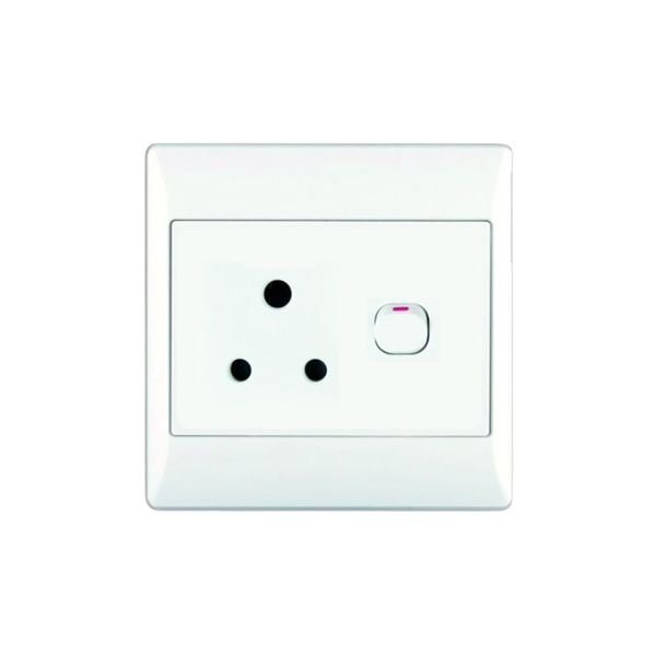 ACDC - 16A Switched Socket Outlet 4 x 4 with White Cover Plate