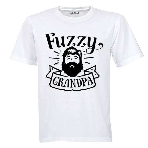 Fuzzy Grandpa - Mens - T-Shirt - White