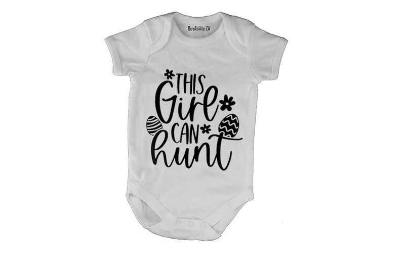 This Girl Can Hunt - Easter - Short Sleeve - Baby Grow
