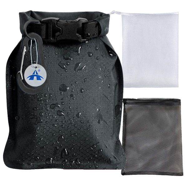 ALANES Waterproof Quick Dry Travel Soap Pouch with Foaming Nets &amp; Carabiner