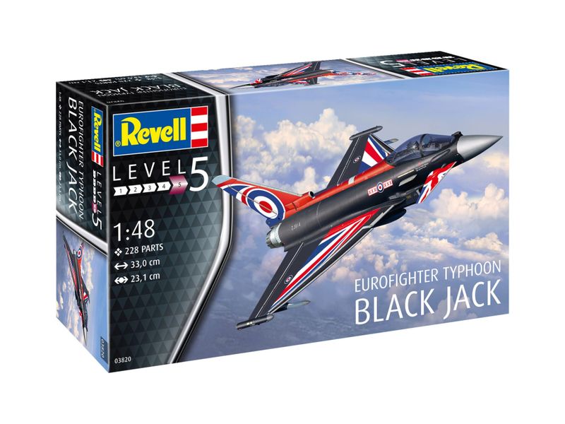 Revell 1/48 Eurofighter Typhoon "Black Jack" Plane Plastic Model Kit